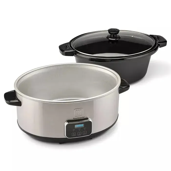 7 Quart Stainless Steel Digital Slow Cooker with Locking Lid