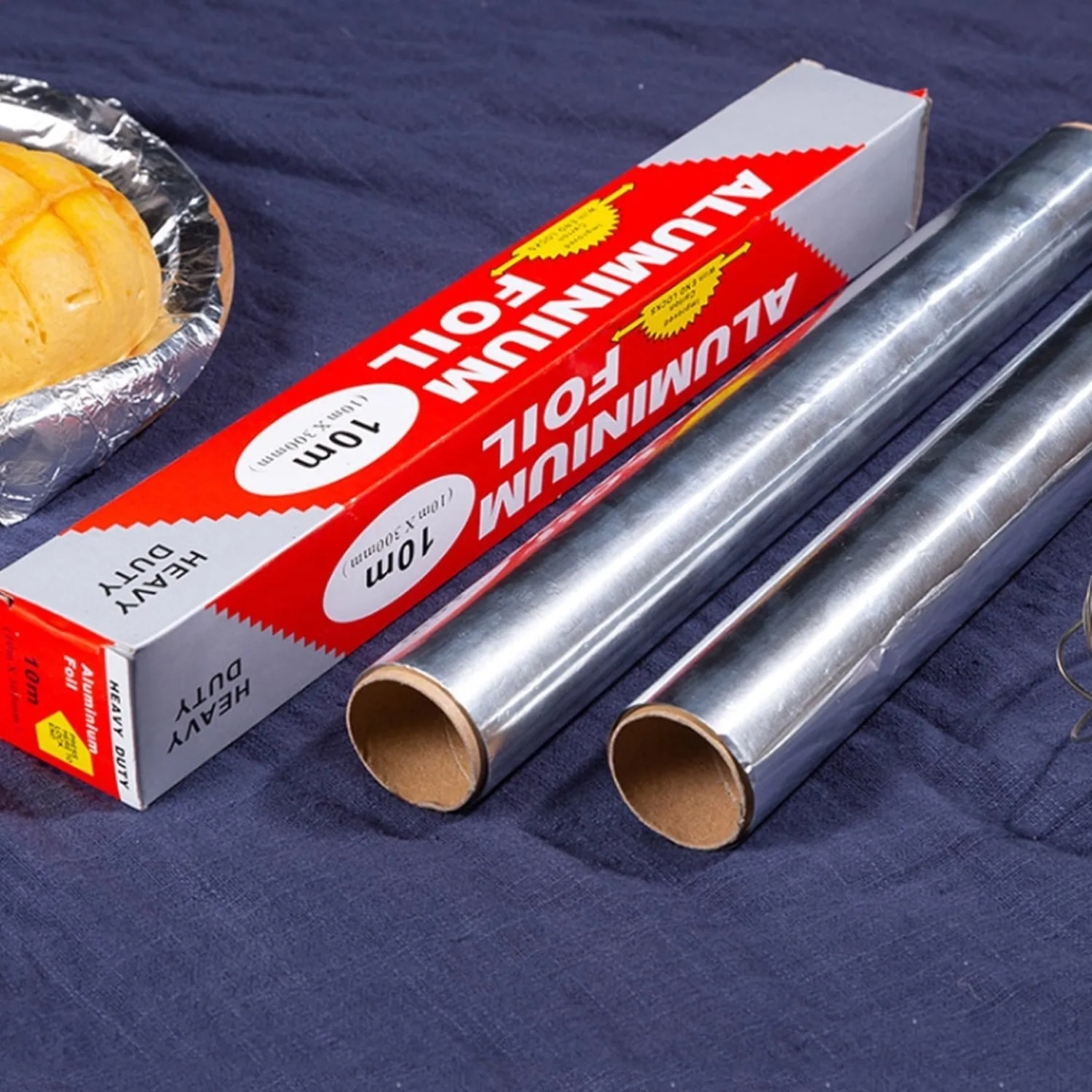 Aluminum Foil Roll Heavy Duty Non Stick Thick Aluminum Foil Sheet Baking Grilling Tool (10mX300mm)