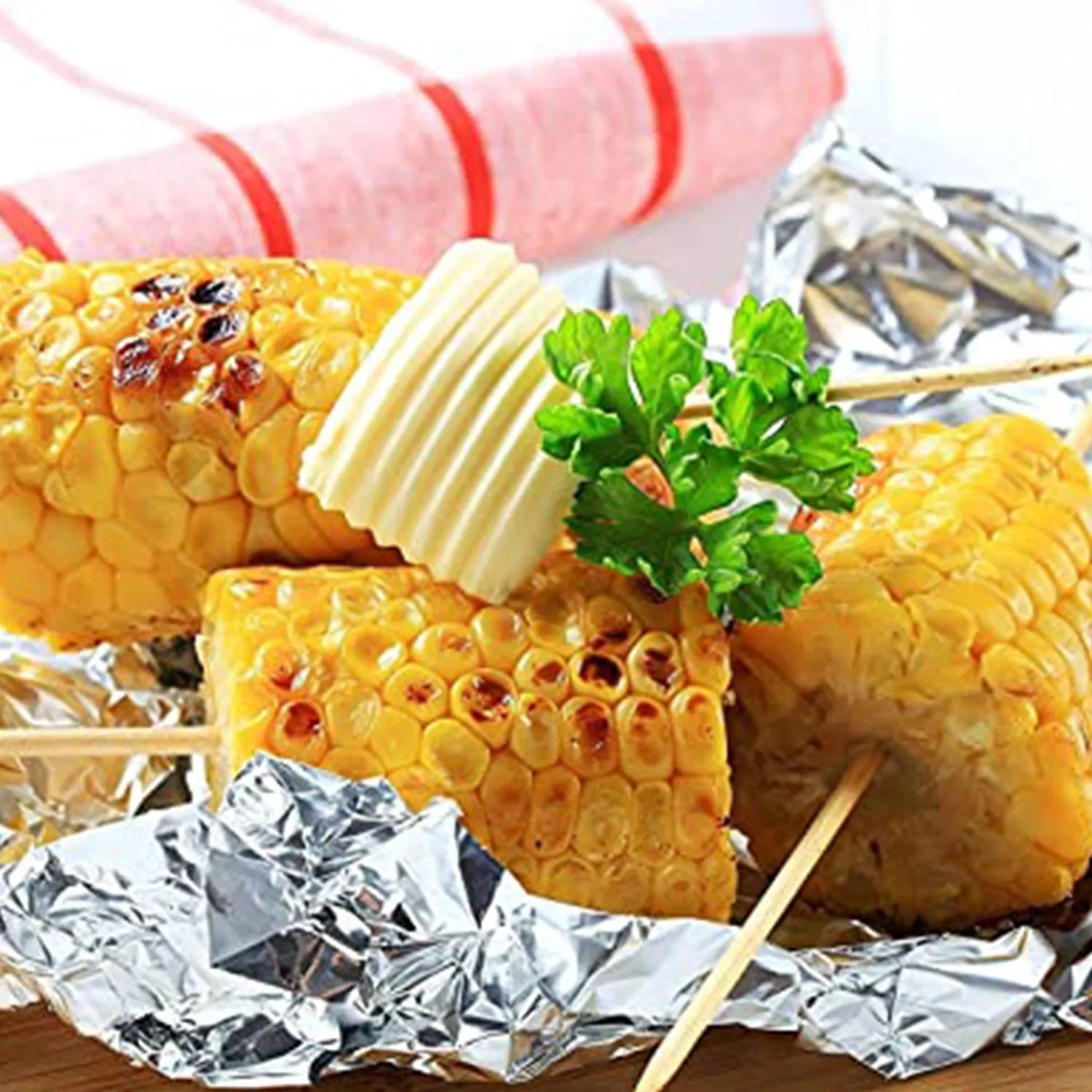 Aluminum Foil Roll Heavy Duty Non Stick Thick Aluminum Foil Sheet Baking Grilling Tool (5mX300mm)