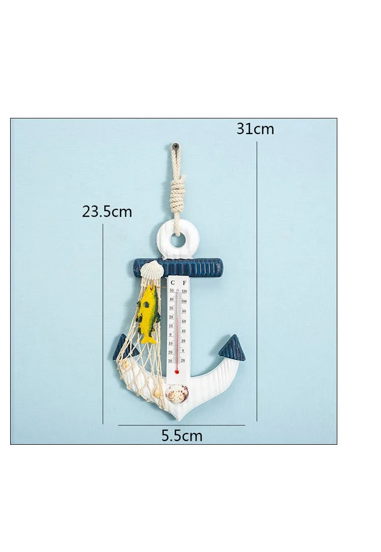 Babymoon Mediterranean Sailing  Wooden Anchor Beach Sea Style Wall Hanging Photography Prop Furniture