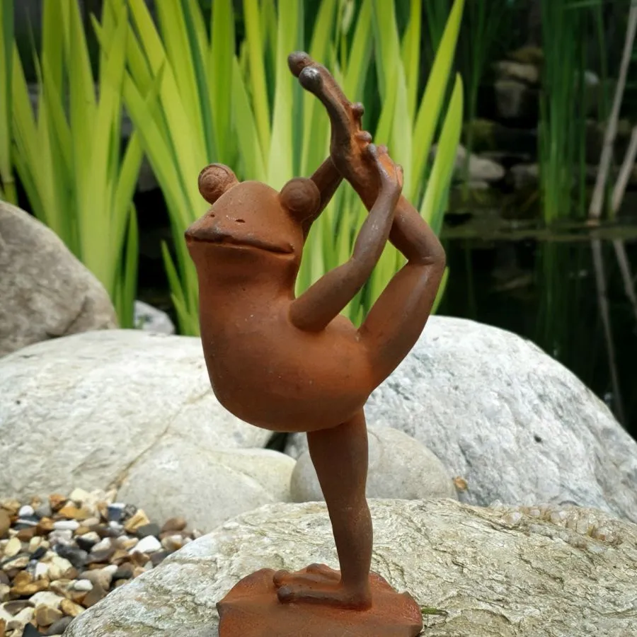 Cast Iron Yoga Frog