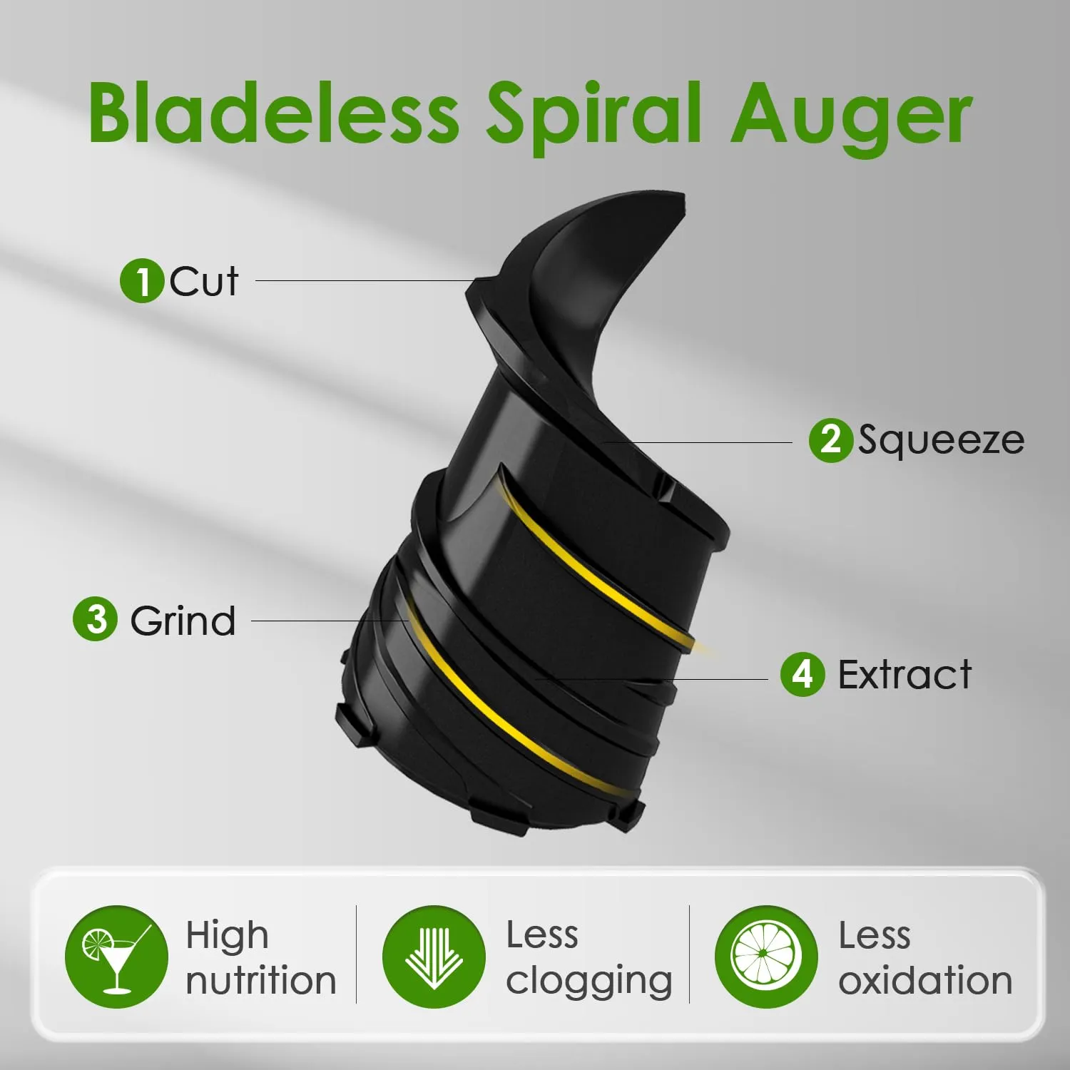 Cold Press Juicer, 5.4" Wide Feed Chute Juice Extractor Machine with 400W, High Juice Yield, Slow Masticating Juicer for Whole Vegetables & Fruits, Black