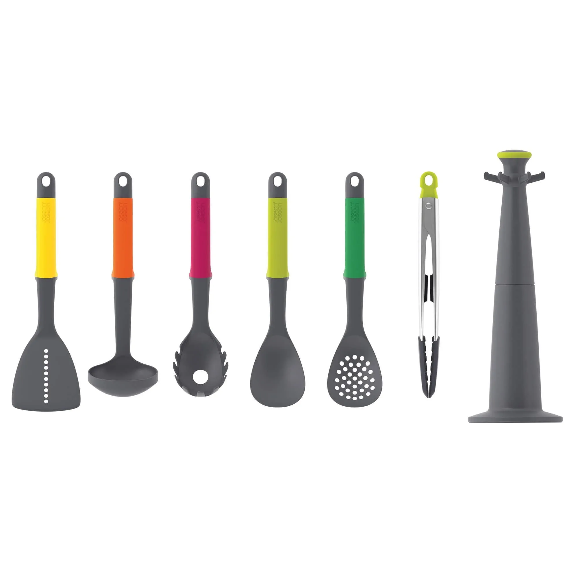 Elevate™ 6-piece Utensils Carousel Set with Tongs - Multicolour