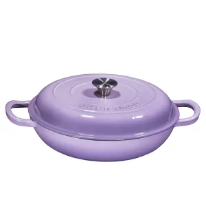 Enameled Cast Iron Casserole Braiser - Pan with Cover, 3.8-Quart