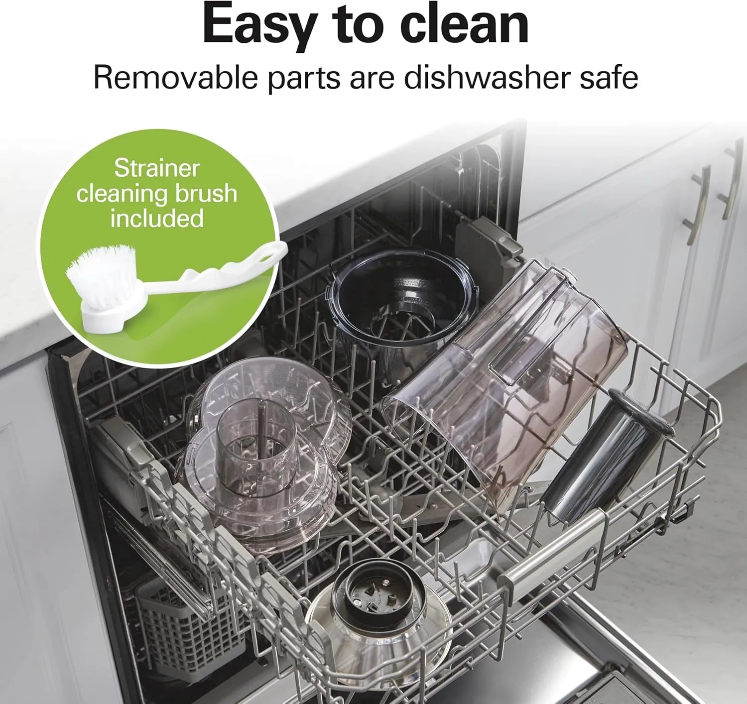 Hamilton Beach Juicer Machine, Big Mouth Large 3 Feed Chute for Whole Fruits and Vegetables, Easy to Clean, Centrifugal Extractor, BPA Free, 800W Motor, Black