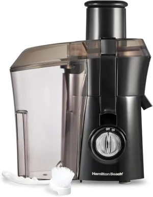 Hamilton Beach Juicer Machine, Big Mouth Large 3 Feed Chute for Whole Fruits and Vegetables, Easy to Clean, Centrifugal Extractor, BPA Free, 800W Motor, Black
