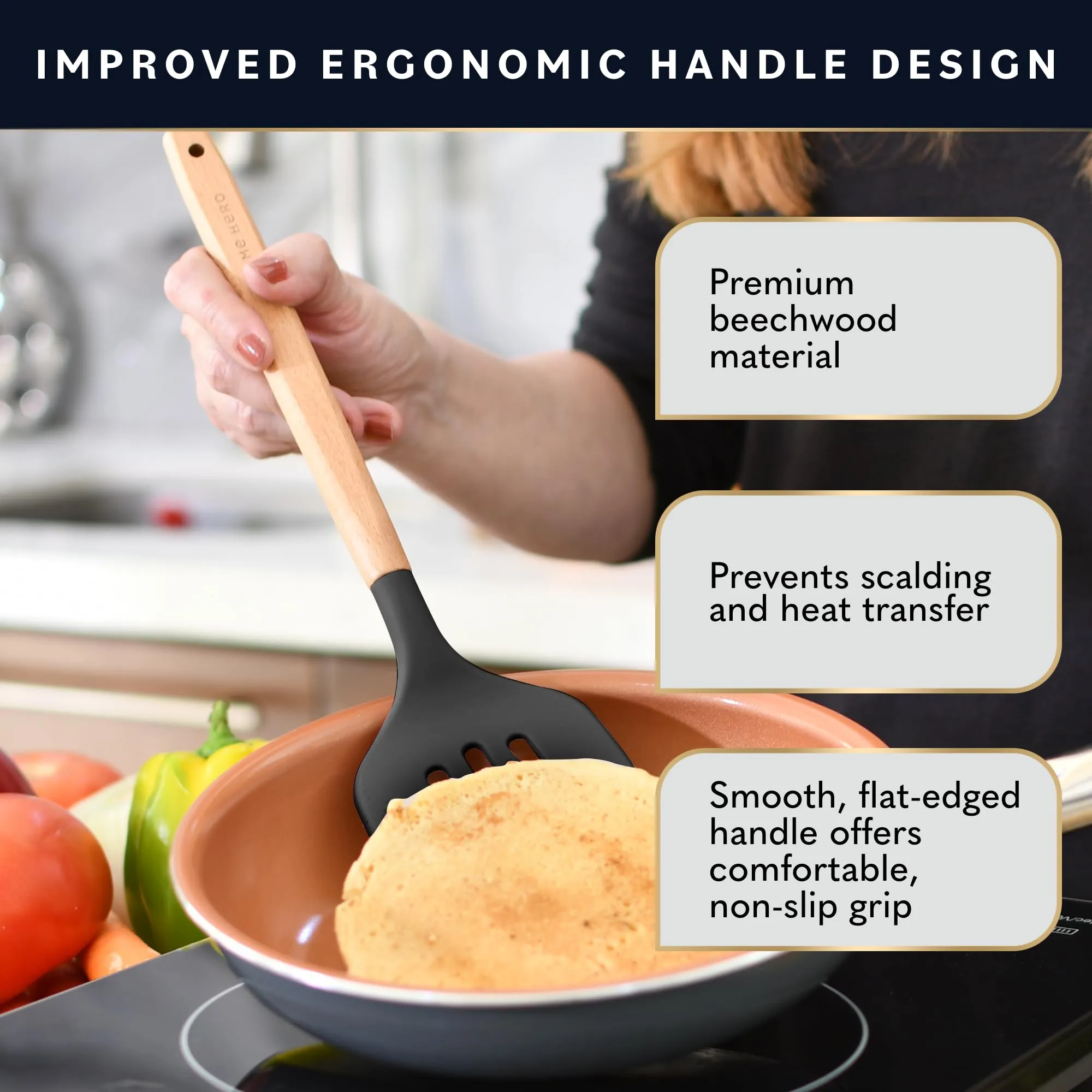 Home Hero 44-Piece Silicone Kitchen Utensil Set