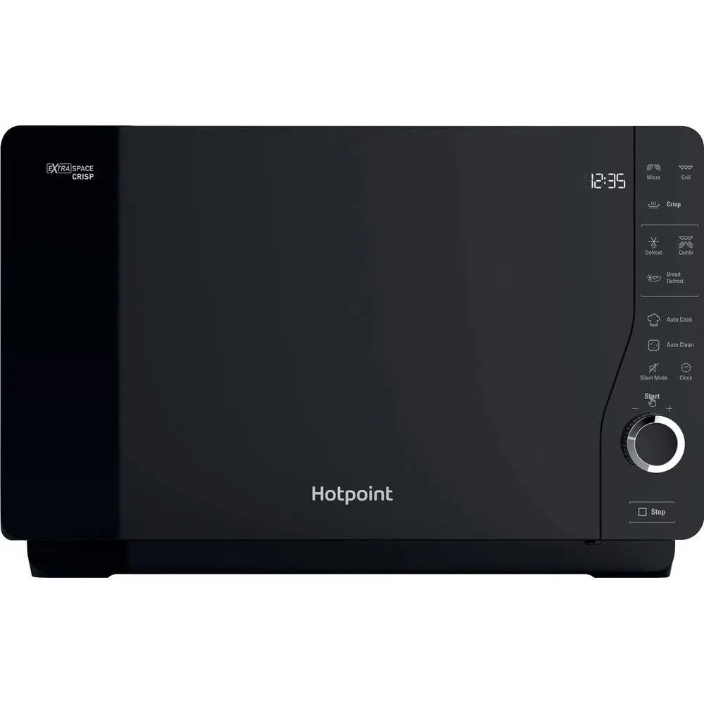 Hotpoint MWH26321MB 25 Litre Freestanding Microwave with Grill, 49cm Wide - Black