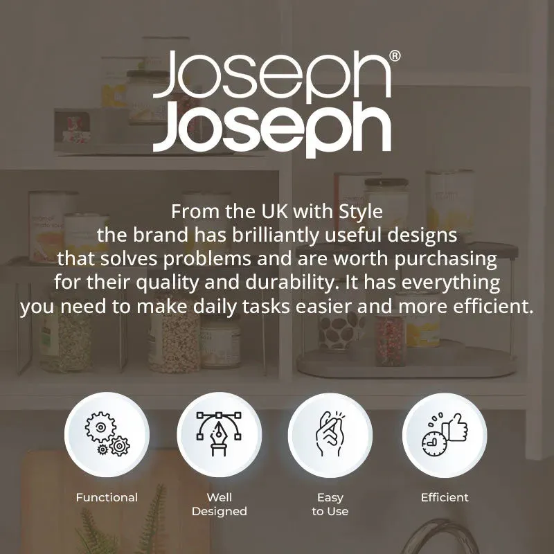 Joseph Joseph Elevate Grey Stainless Steel Tongs with Silicone Tip | 2.5 x 12 x 1.5 inches