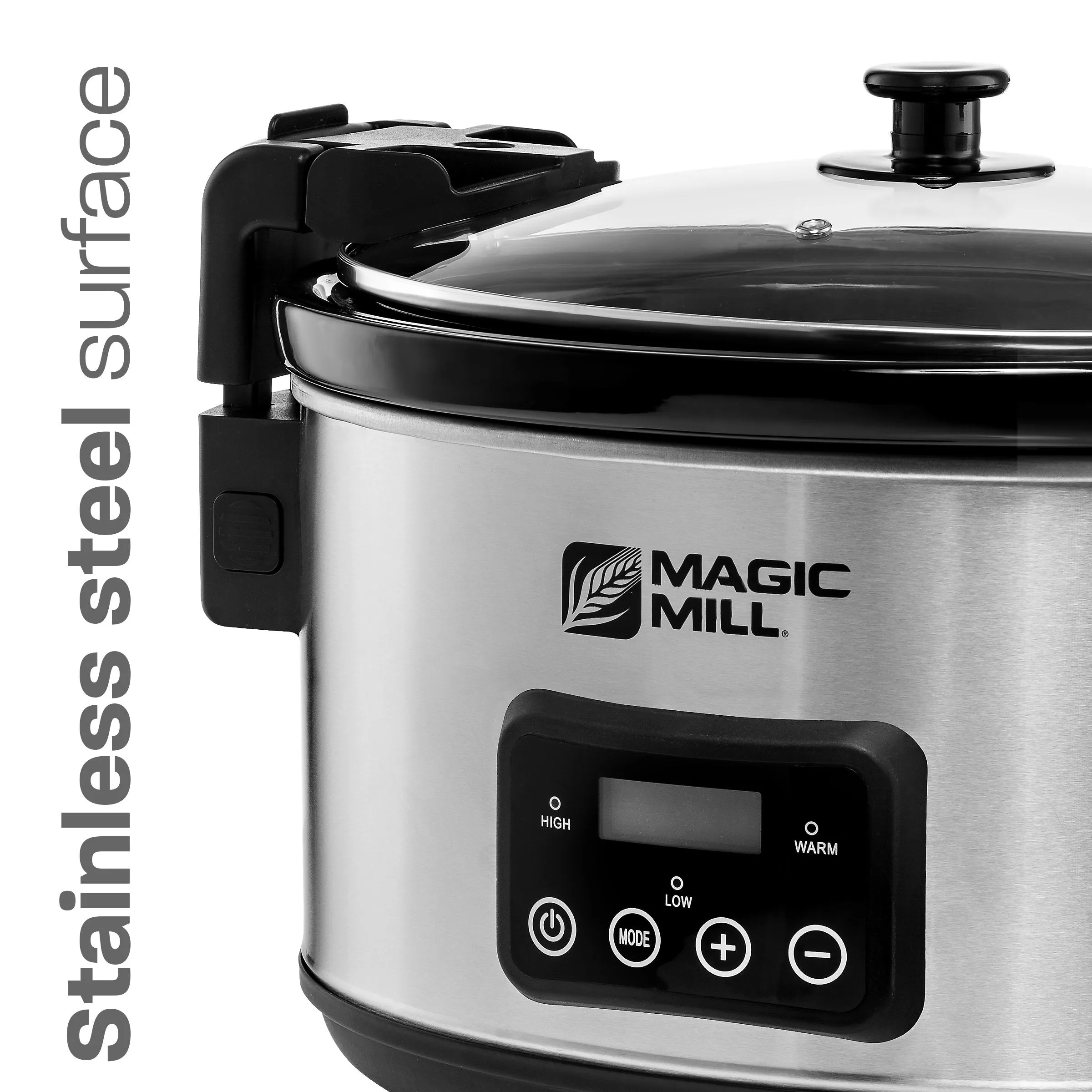 MAGIC MILL 8.5 QUART SLOW COOKER CROCK POT, DIGITAL PROGRAMMABLE, MODEL# MSC8556