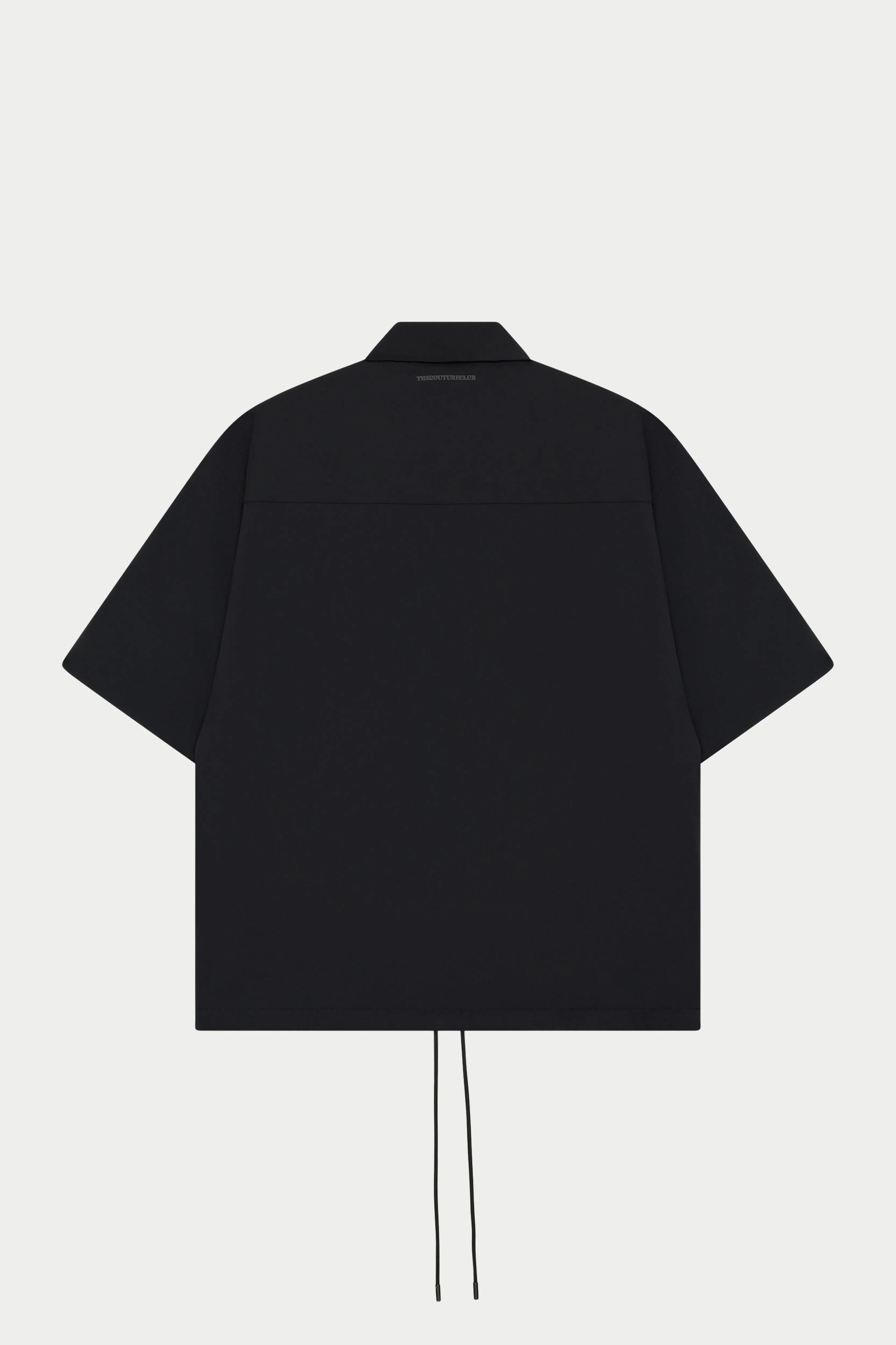 NYLON DRAWCORD SHIRT - BLACK