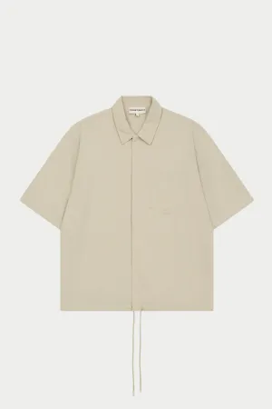NYLON DRAWCORD SHIRT - GREY
