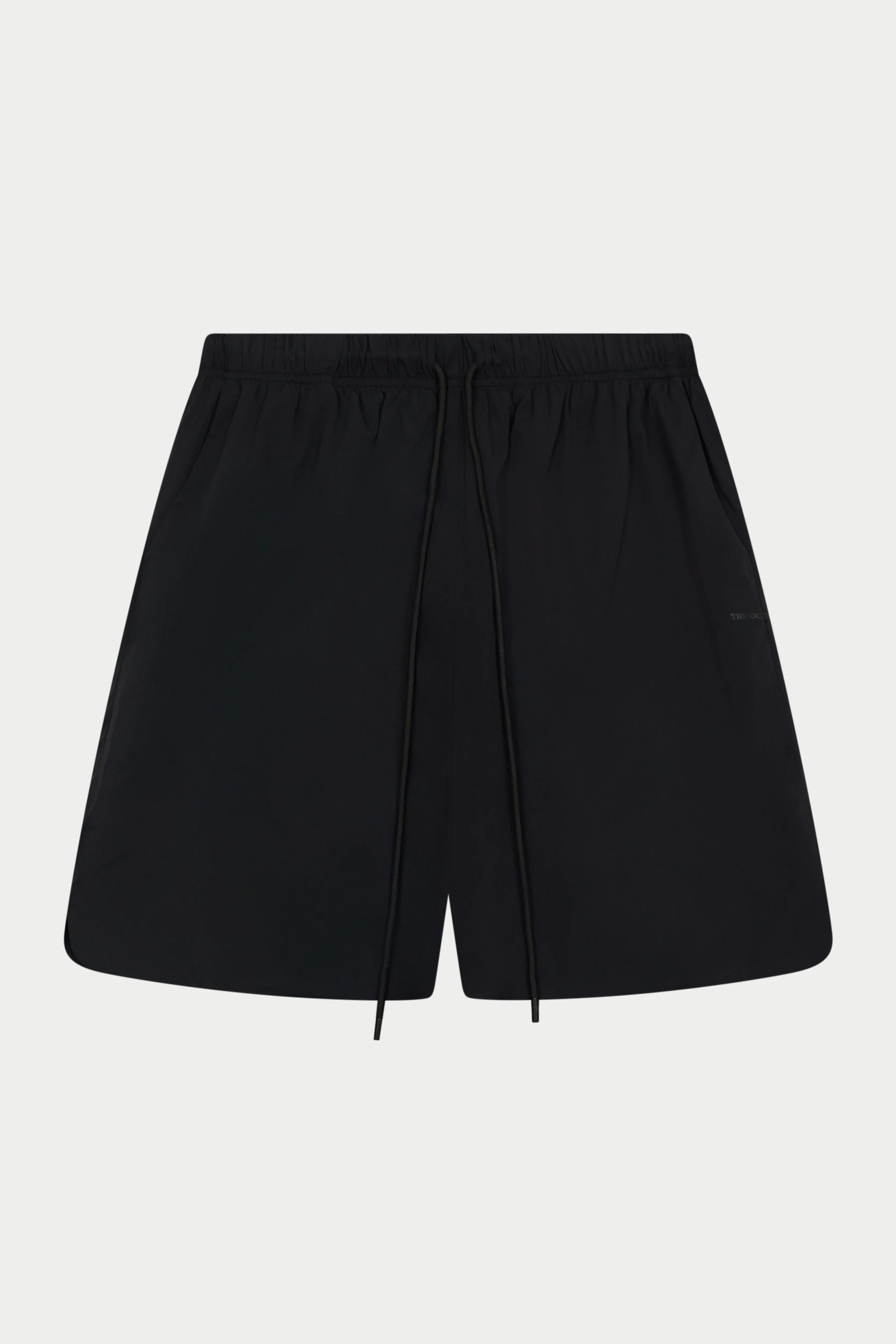 NYLON DRAWCORD SHORTS - BLACK