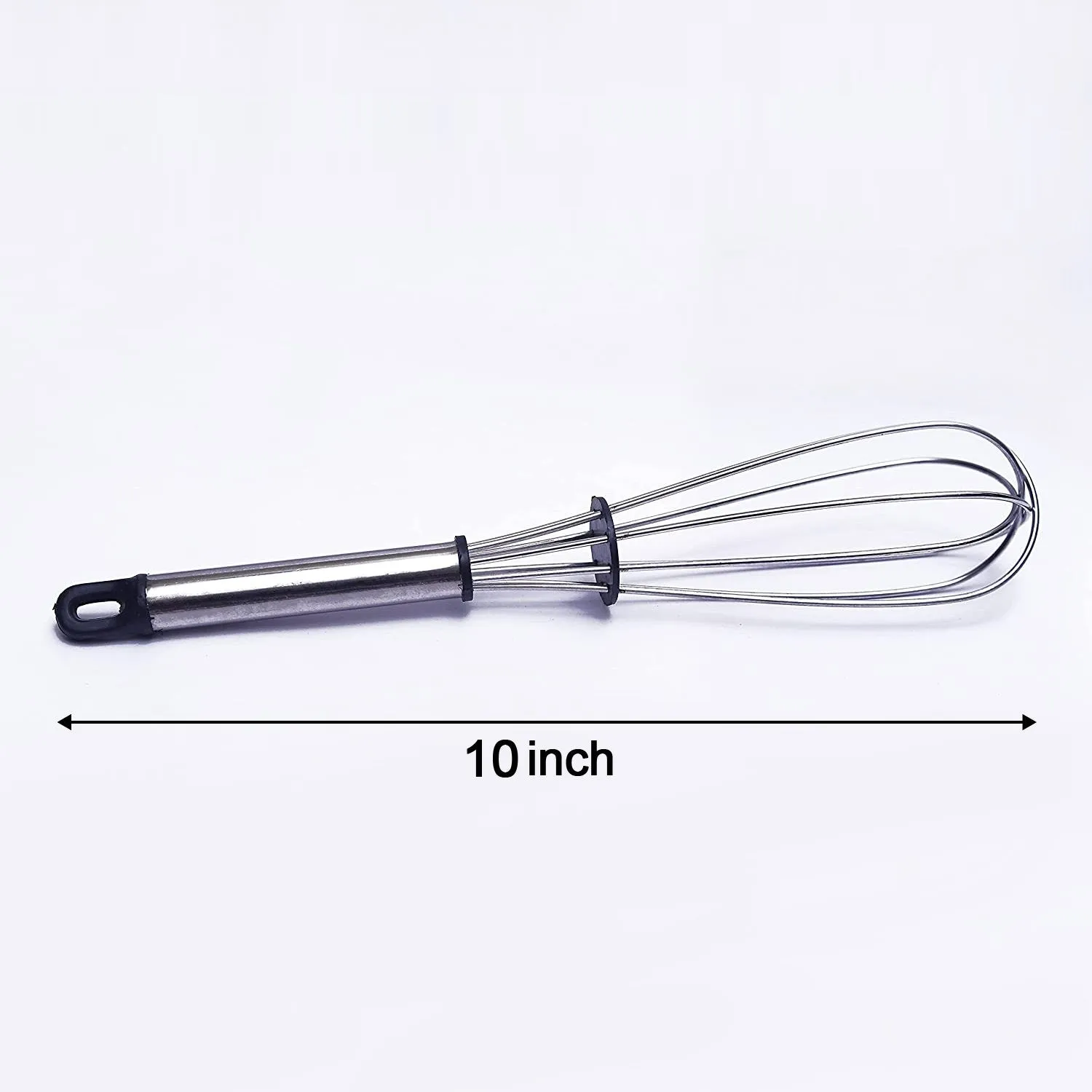 Stainless Steel Wire Whisk,Balloon Whisk,Egg Frother, Milk & Egg Beater (10 inch)
