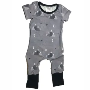Zipper Mountain Short Sleeve Grow Romper